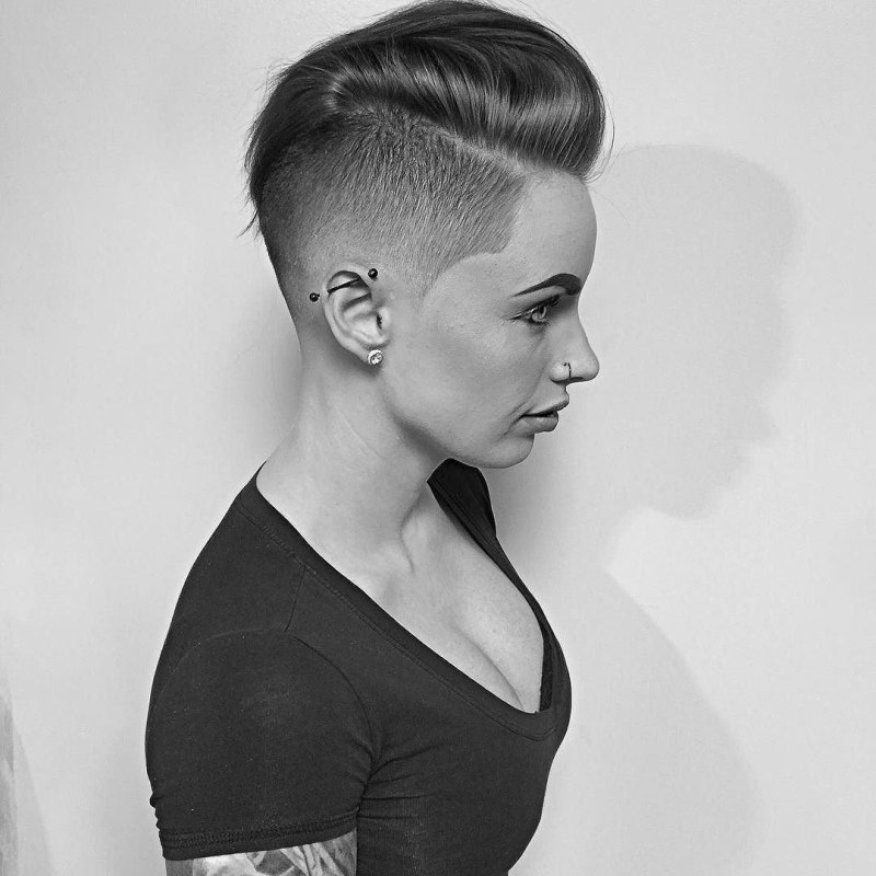 Стрижка андеркат выбритые виски