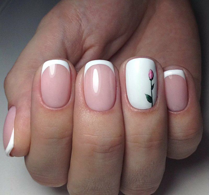 Френч на короткие ногти