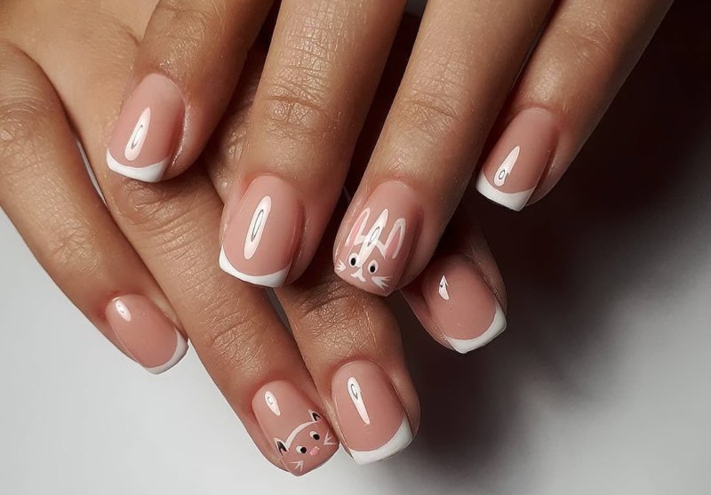 Французский маникюр на короткие ногти