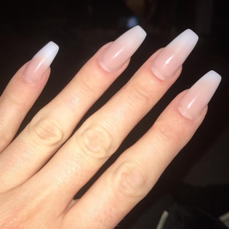 Ногти квадратные однотонные