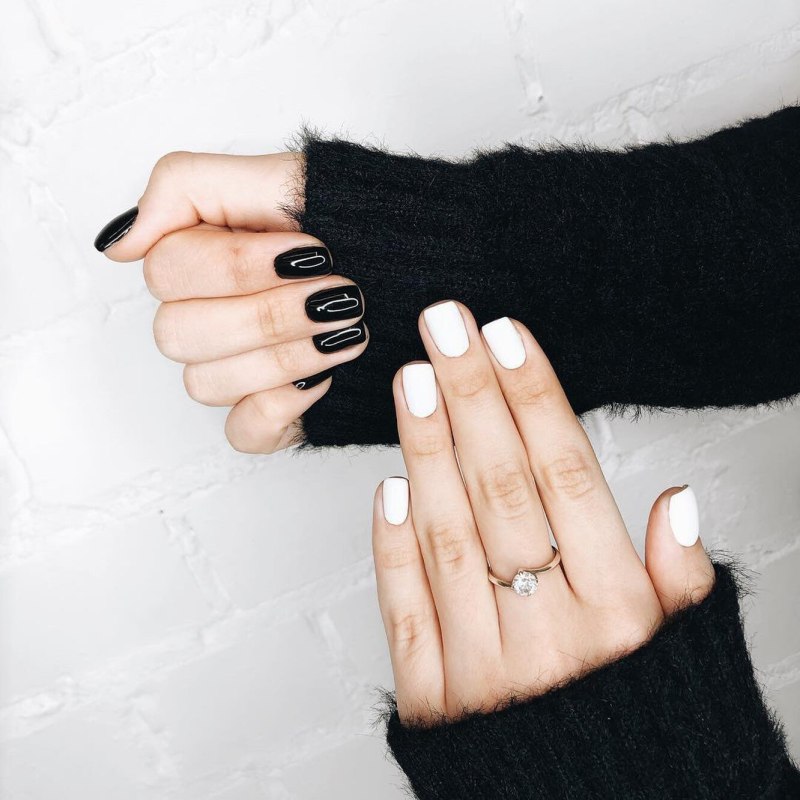 Чёрные ногти для подростков