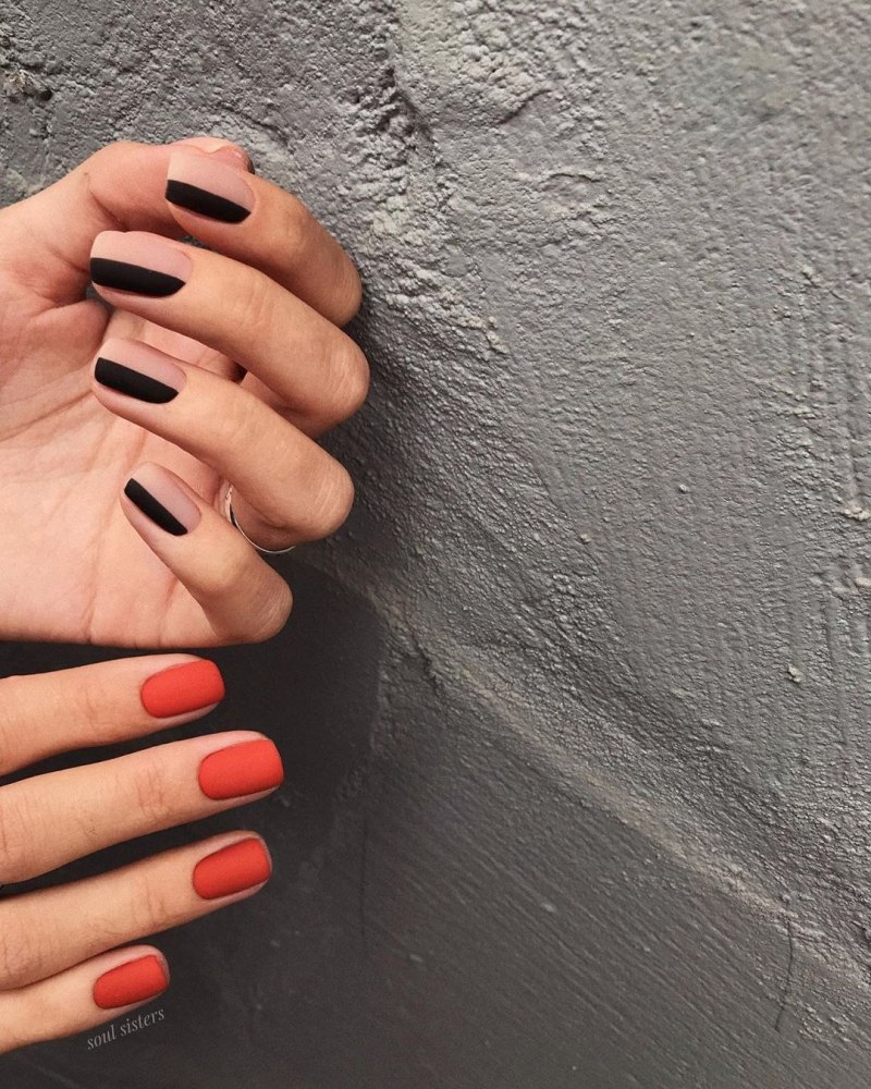 Матовые длинные ногти