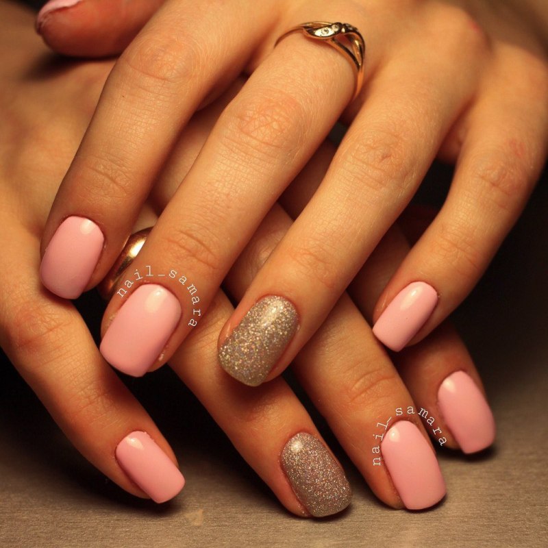 Маникюр однотонное покрытие