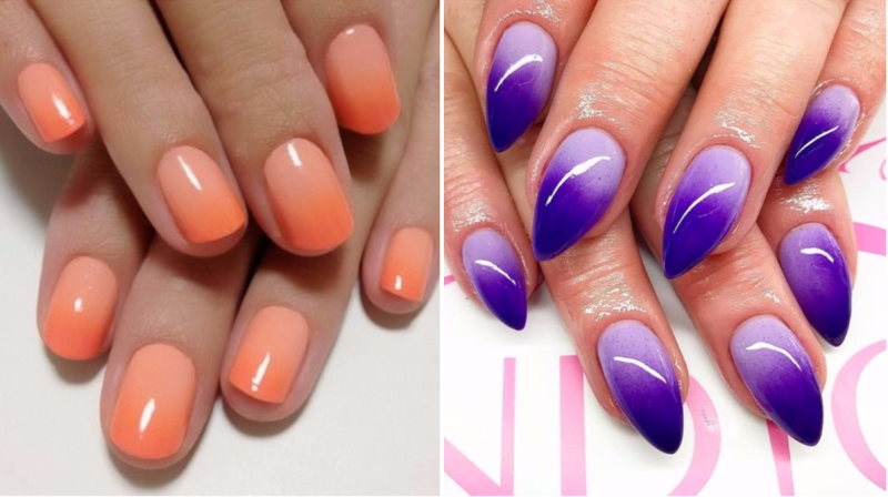 Шеллак градиент бордо