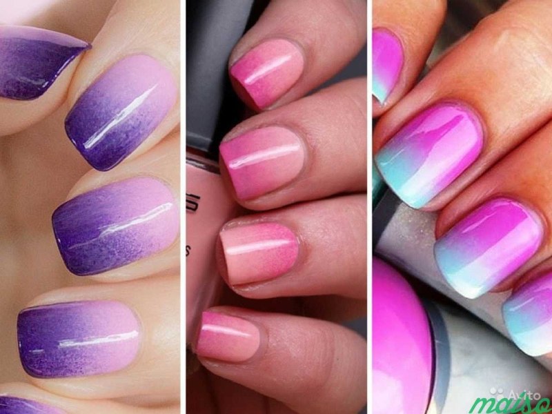 Красивое омбре на ногтях