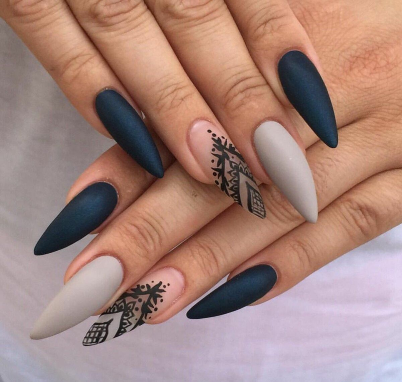 Французский маникюр миндалевидной формы маникюр миндаль