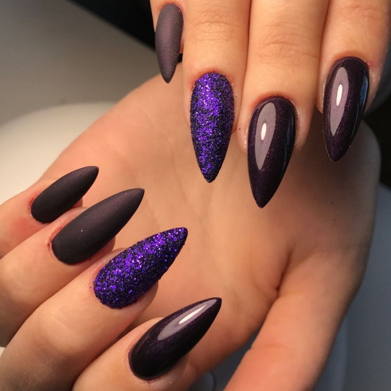 Маникюр на миндальную форму