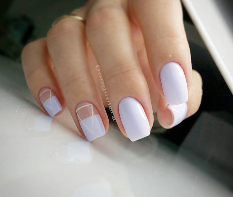 Нюдовый френч маникюр