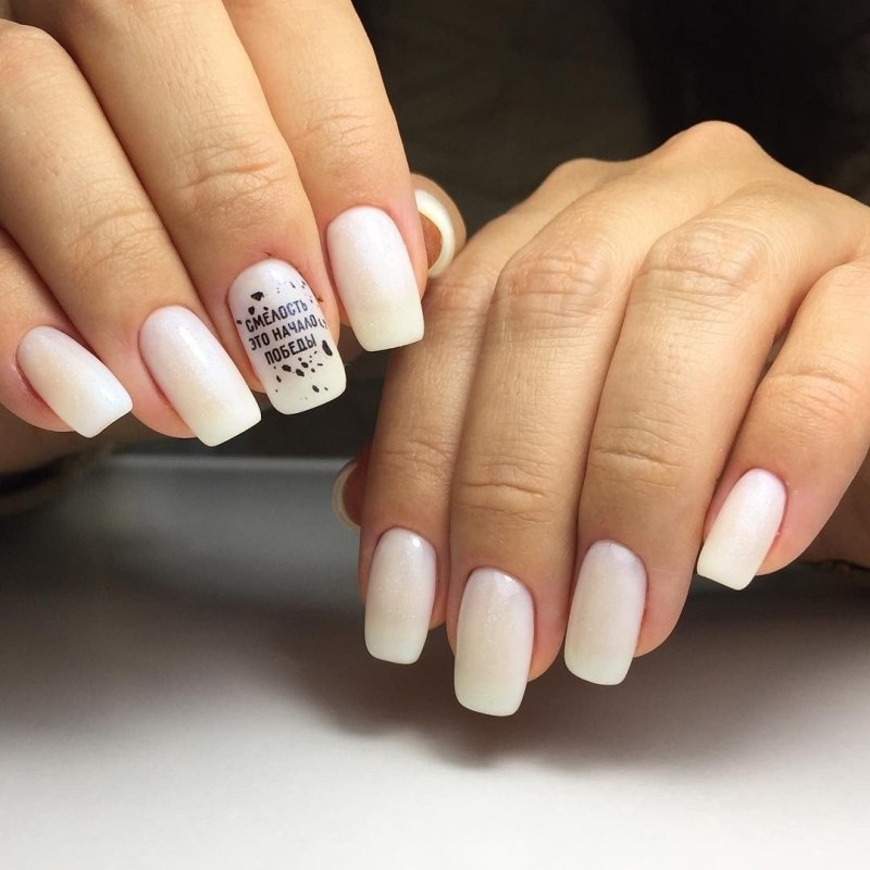 Маникюр на квадратные ногти