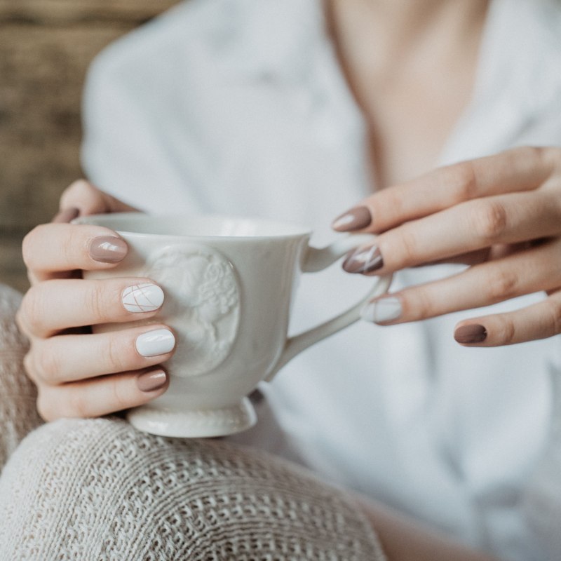 Наклейки на ногти кофе