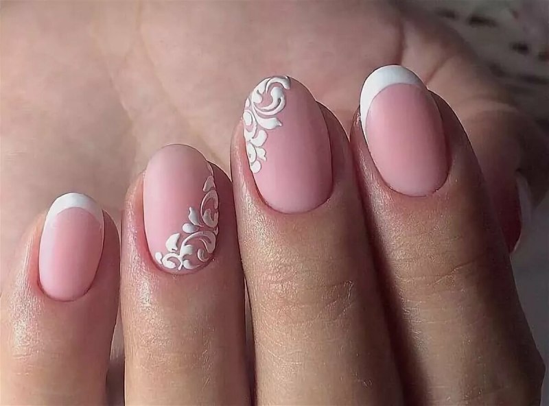 Маникюр на короткие овальные ногти