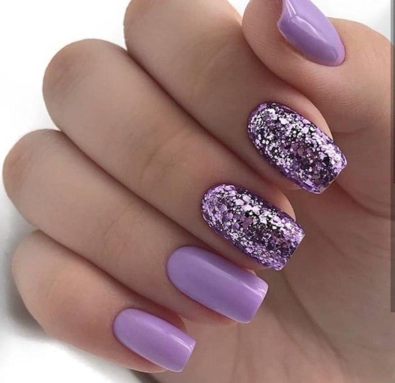 Фиолетовые ногти