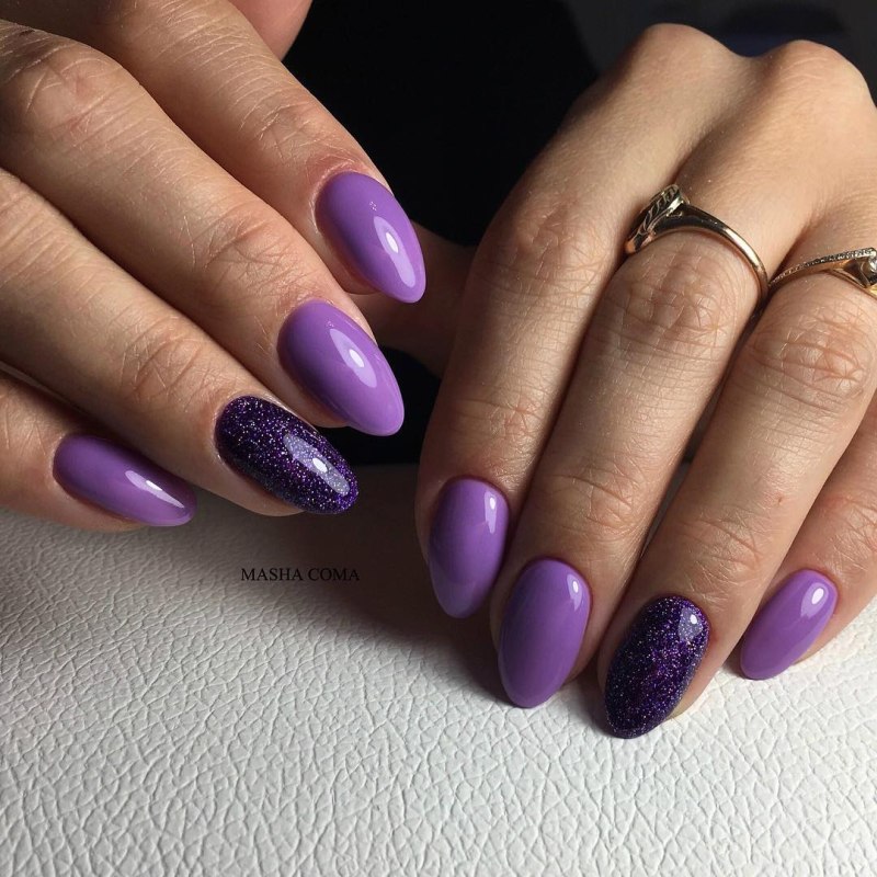 Маникюр в фиолетовых тонах