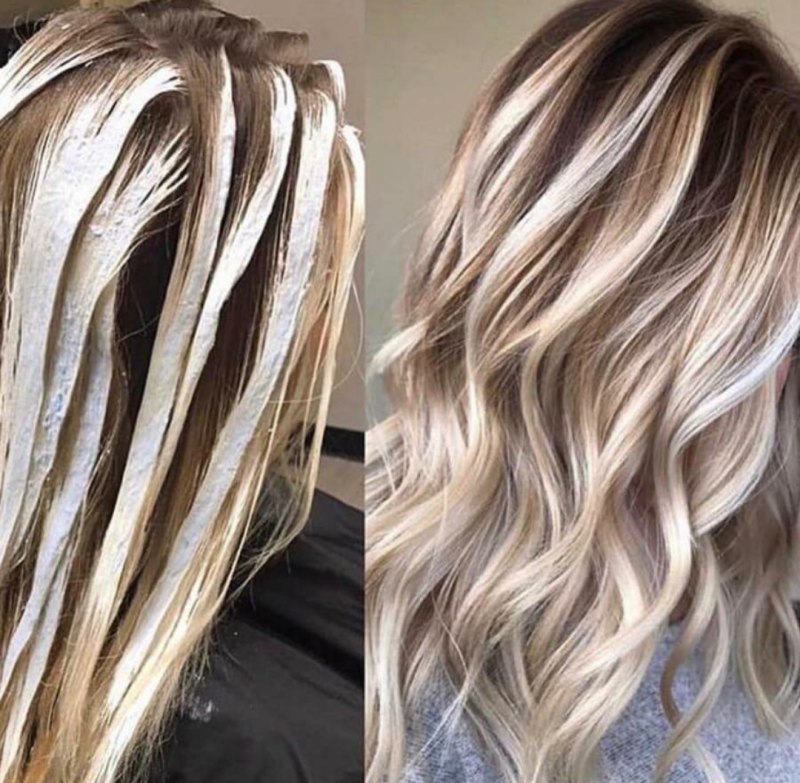 Шатуш на короткие светлые волосы