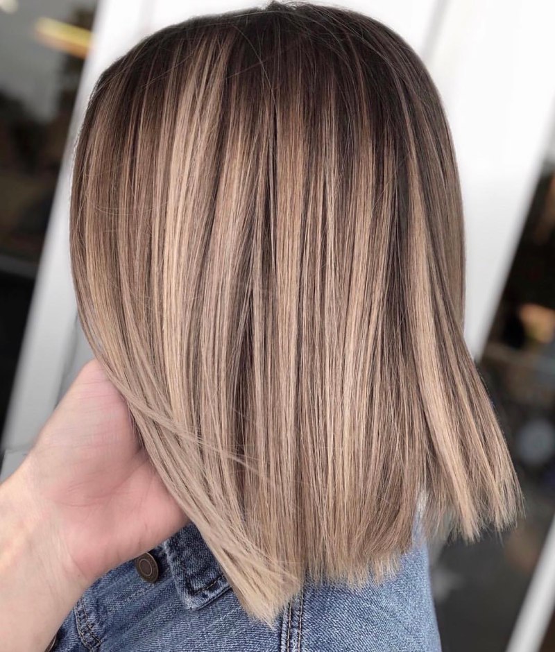 Двухцветное мелирование для блондинок