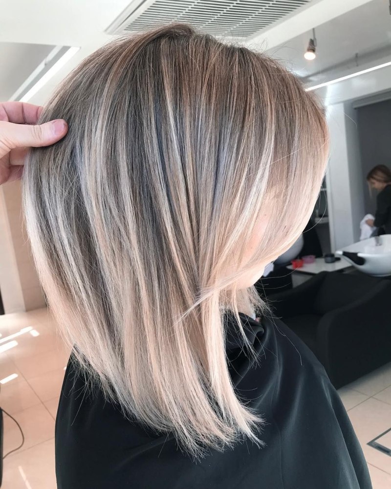 Балаяж омбре блонд каре