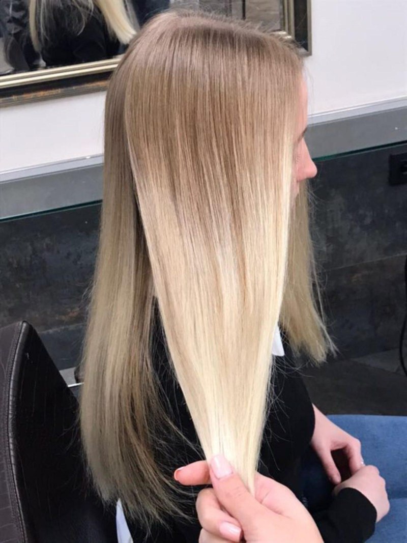 Окрашивание бразильский блондин