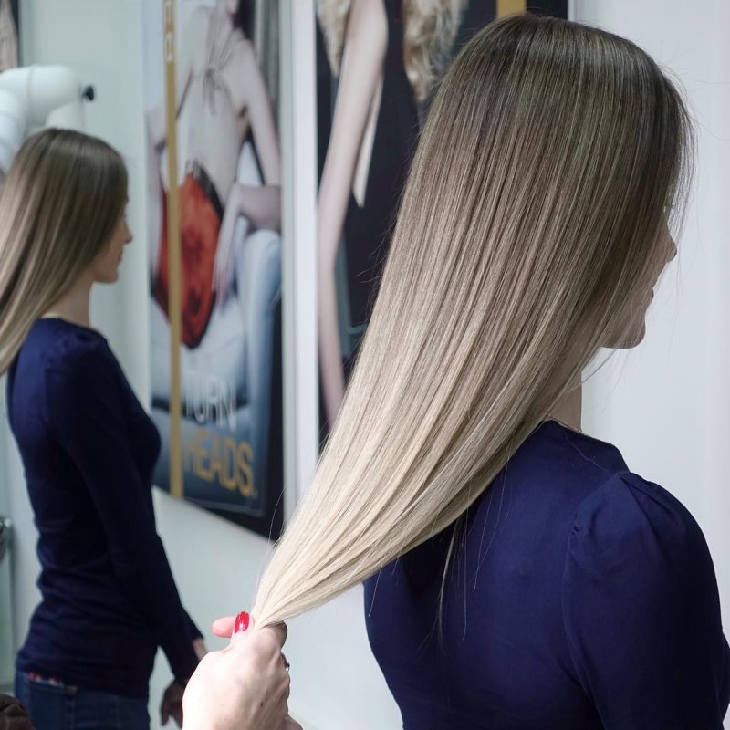 Удлиненное каре мелирование балаяж