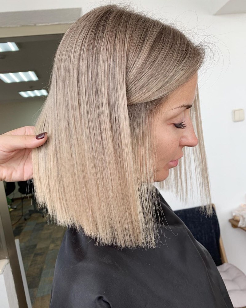 Шатуш балаяж блонд каре