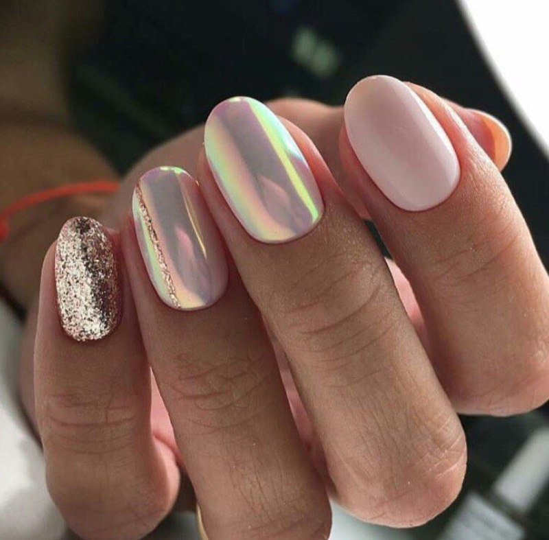 Маникюр на короткие ногти 2022 с втиркой