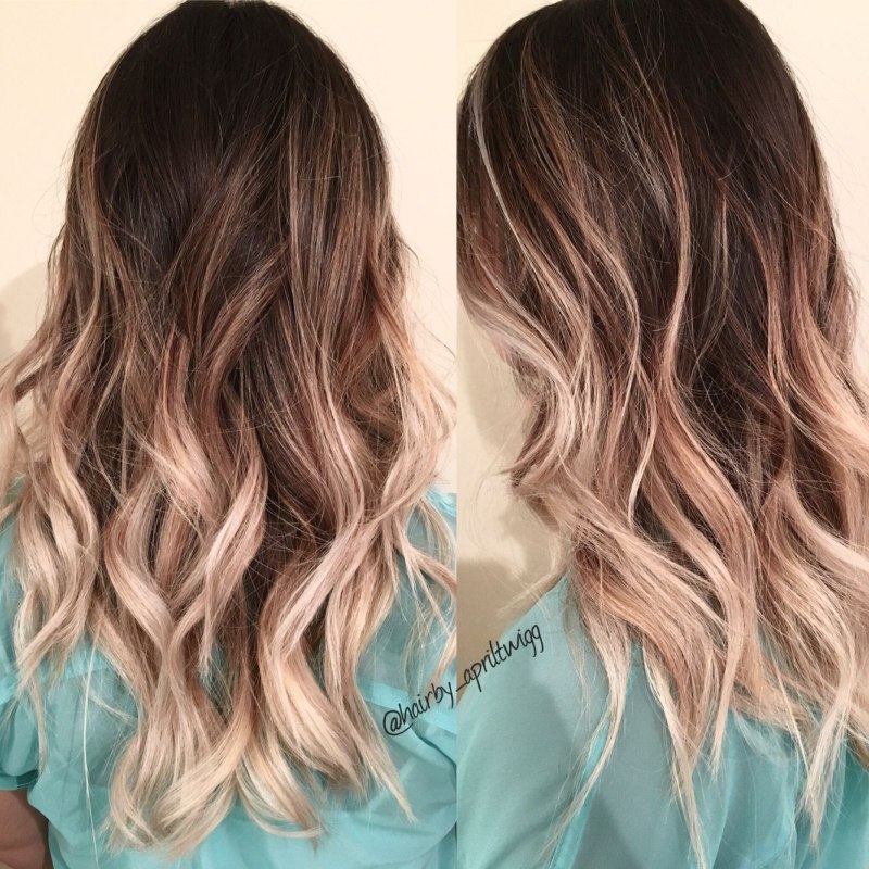 Окрашивание на темные волосы светлые концы