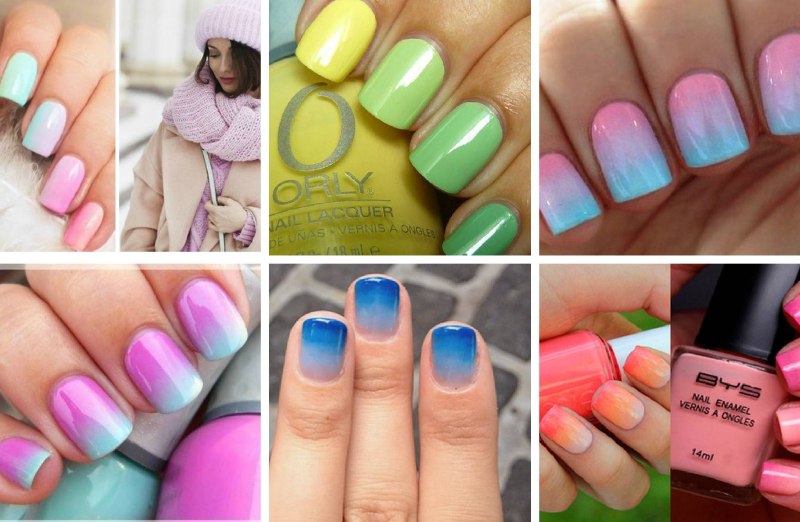 Сочетание цветов в маникюре