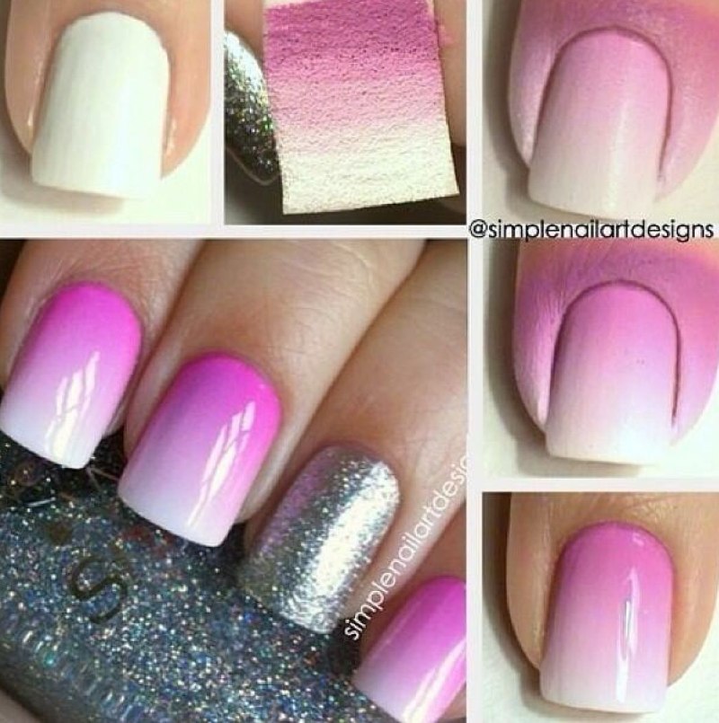 Маникюр гель лак губкой