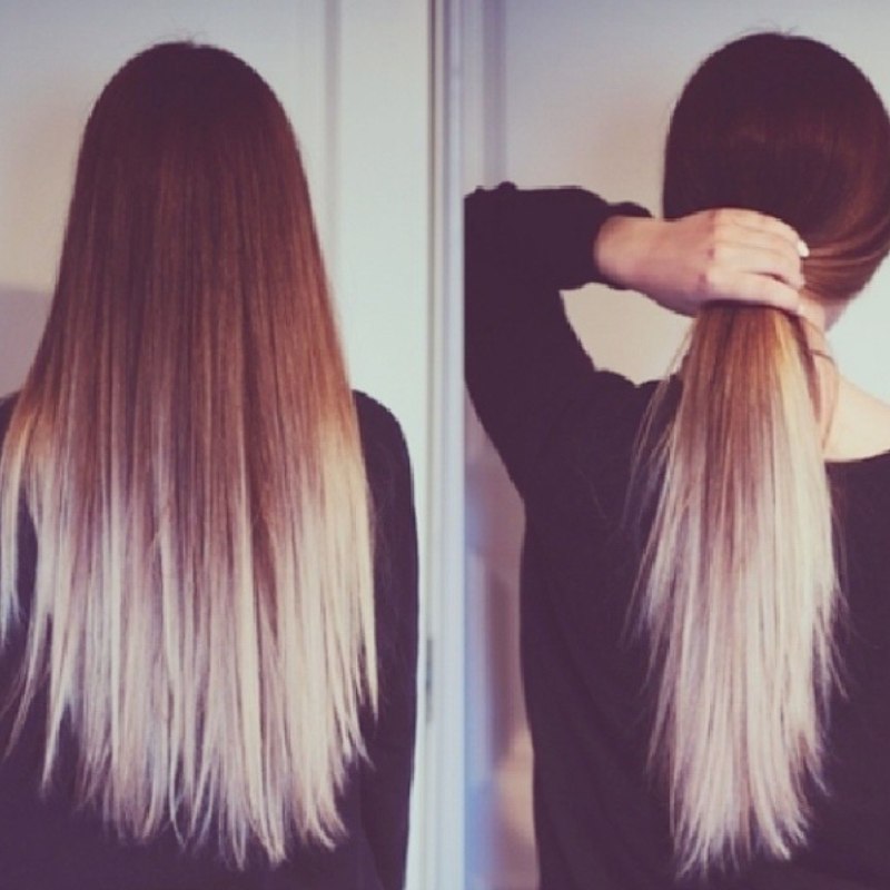 Белые кончики волос