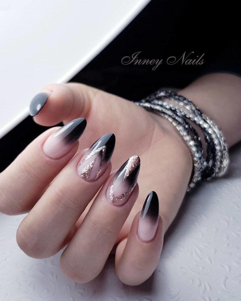 Маникюр на миндалевидные ногти