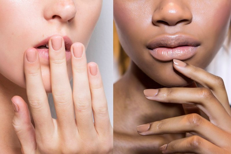 Маникюр на загорелой коже