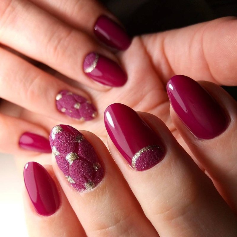 Маникюр цвета фуксии