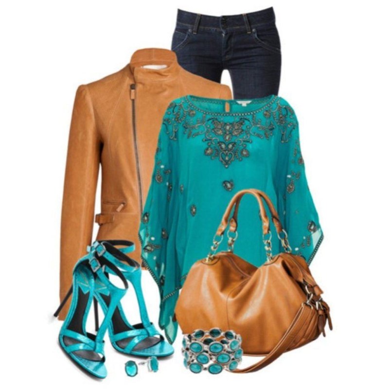 Одежда в бирюзовых тонах