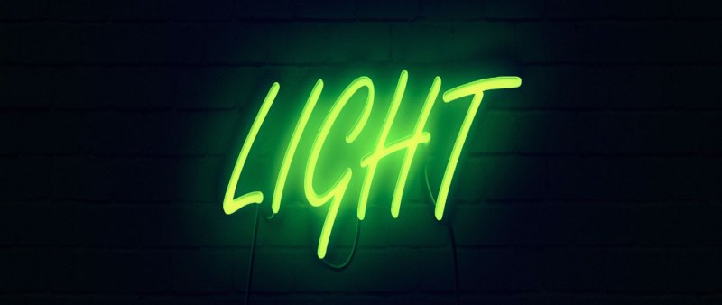 Неоновая вывеска зеленая