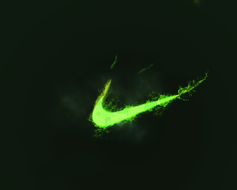 Неоновый значок найк