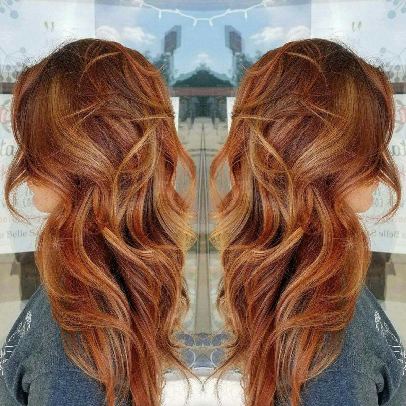 Красивое рыжее окрашивание
