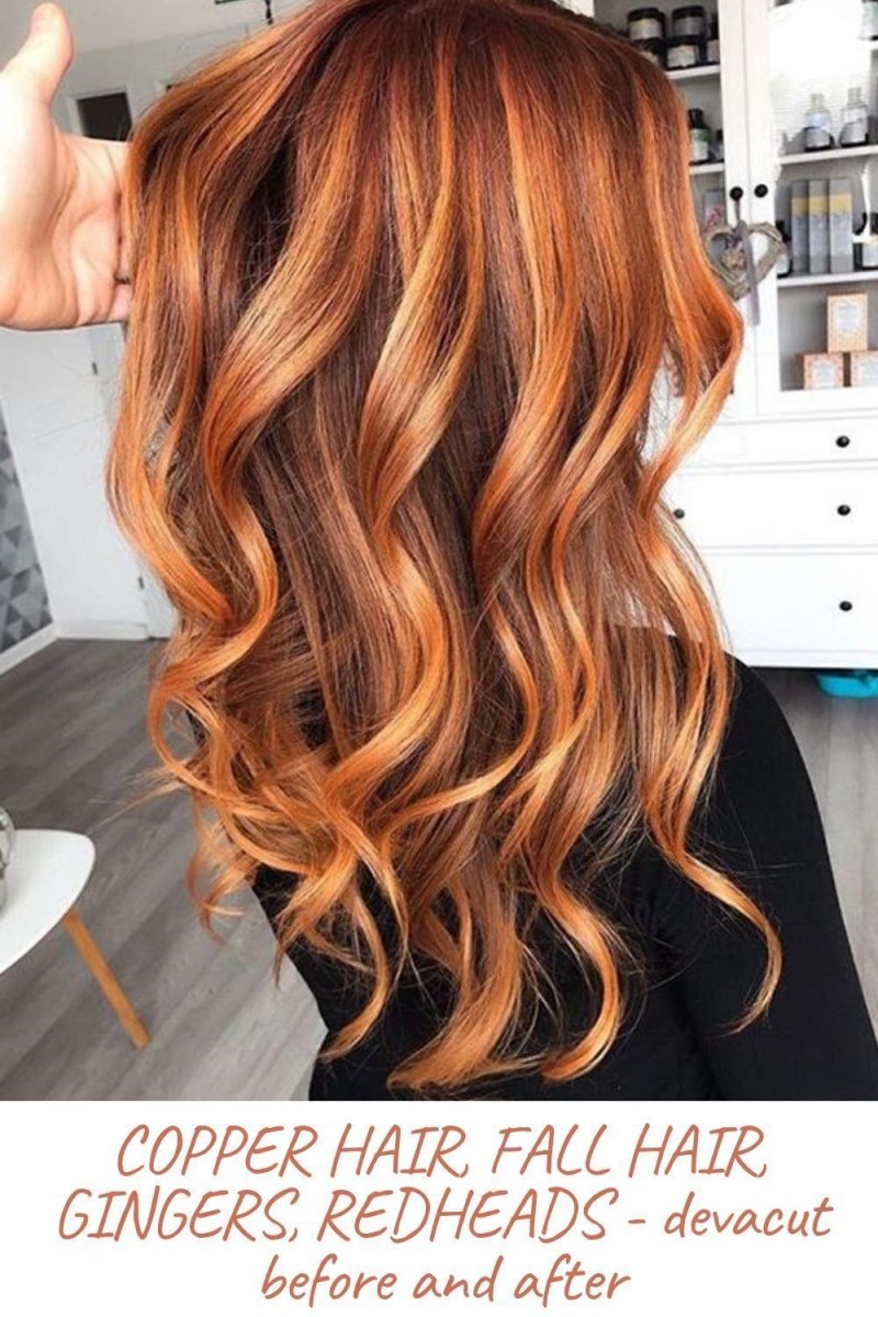 Балаяж окрашивание на рыжие волосы