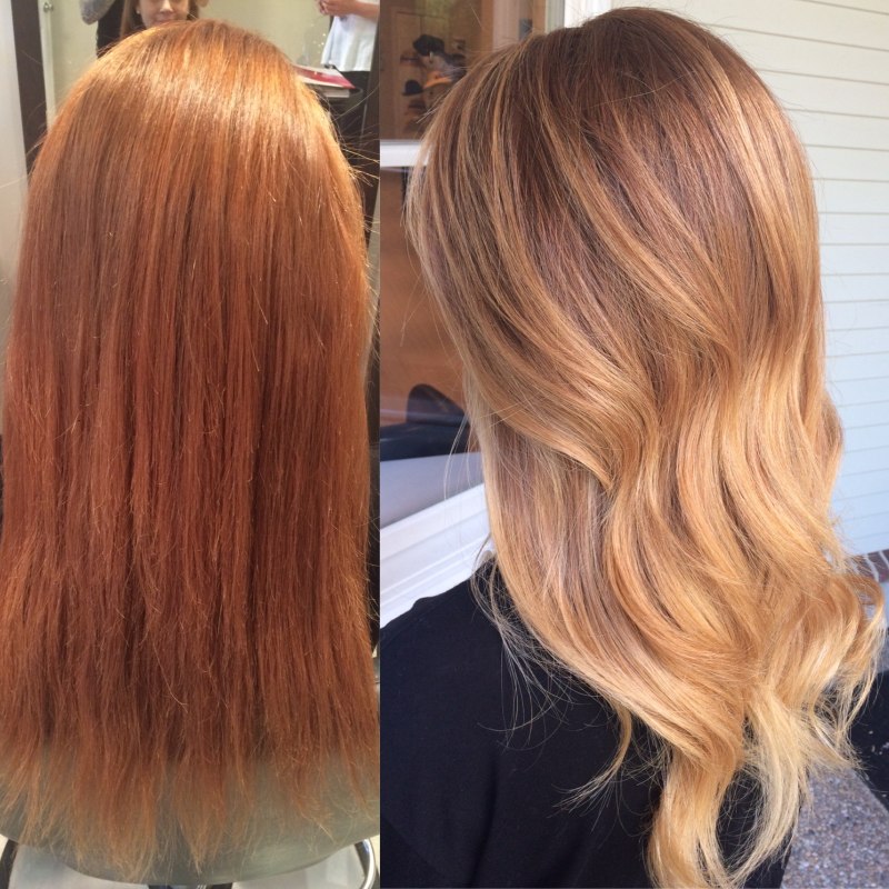 Рыжий балаяж