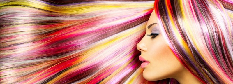 Цветные прически женские