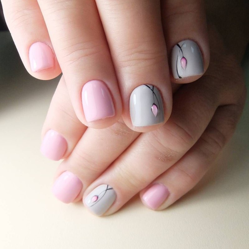 Красивый маникюр на короткие ногти