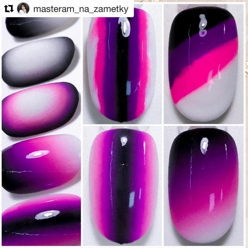 Градиентный маникюр пошагово