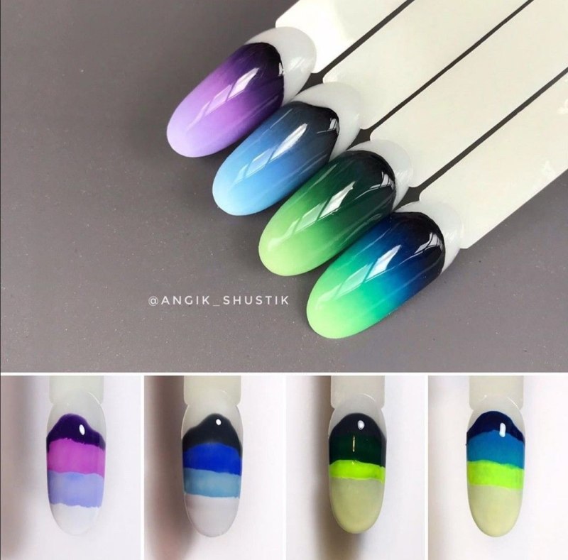 Палитра для градиента на ногтях