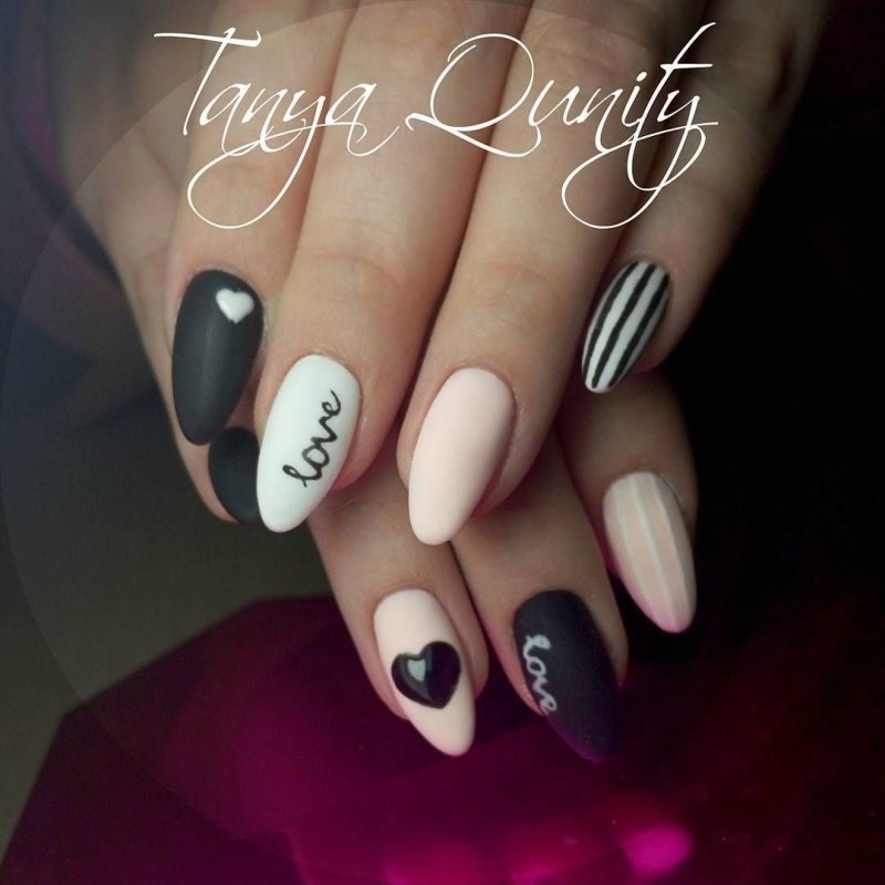 Дизайн ногтей с надписями