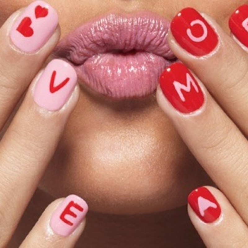 Маникюр на день Валентина