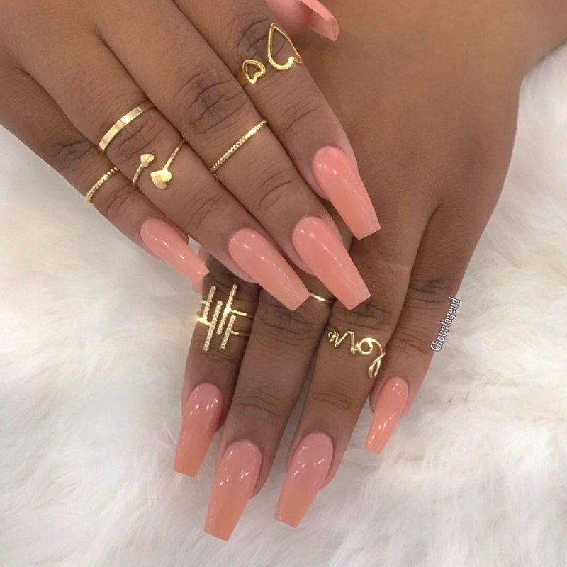 Оранжевый маникюр