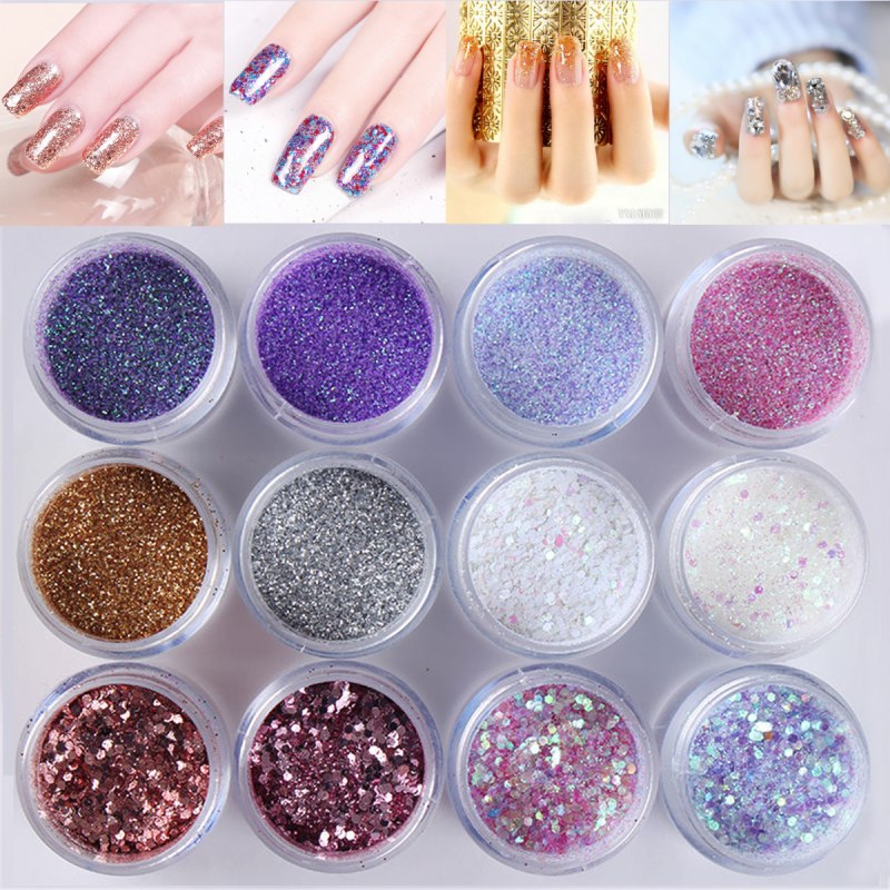 Маникюр на короткие ногти с блестками