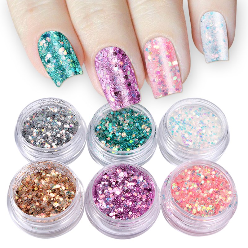 Маникюр с блёстками