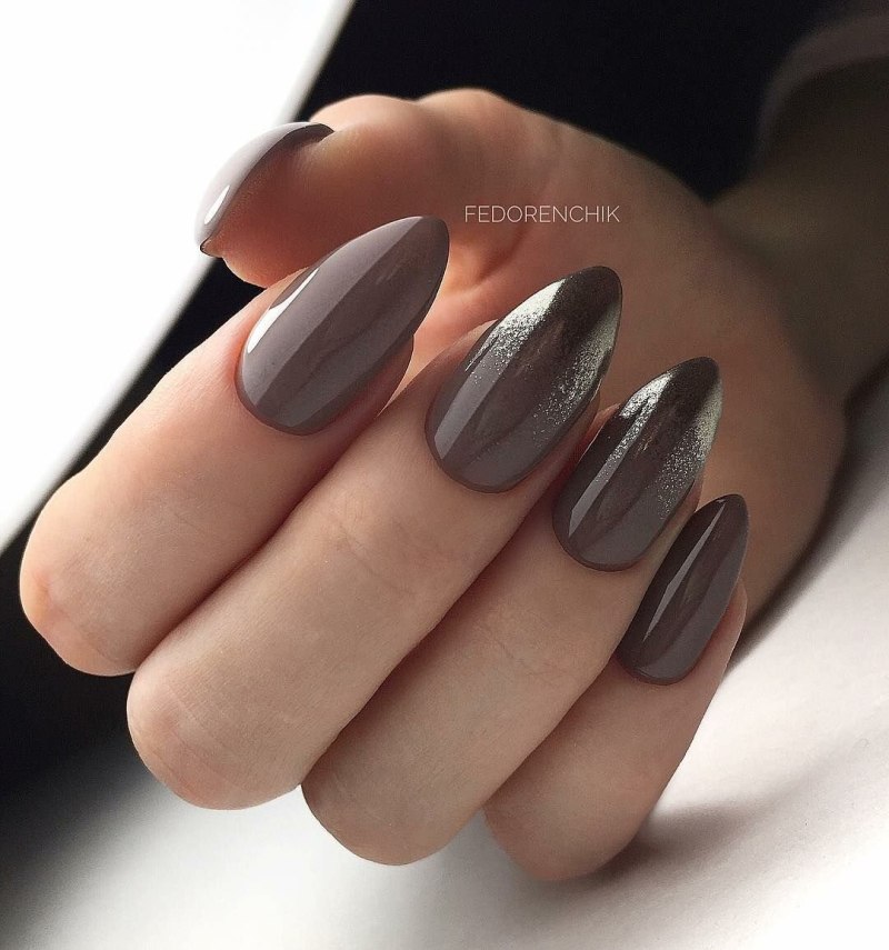 Цвет мокко на ногтях