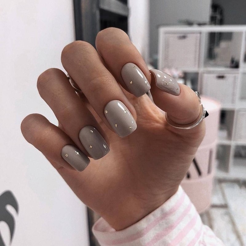 Цвет мокко на ногтях