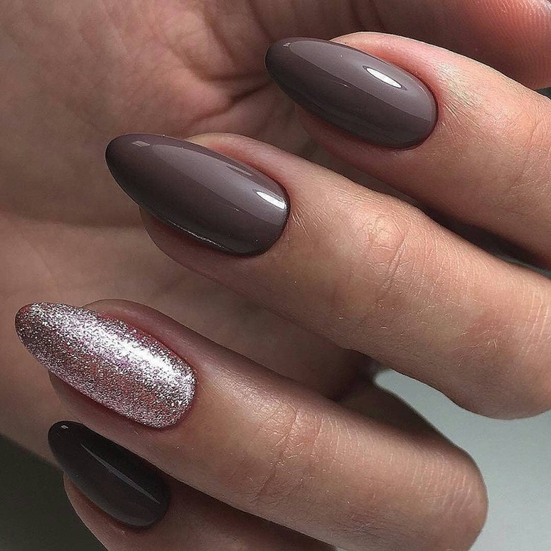 Маникюр однотонное покрытие