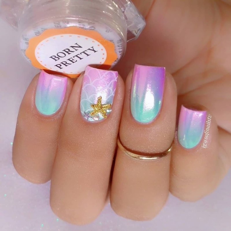 Летни перелив на ногтях